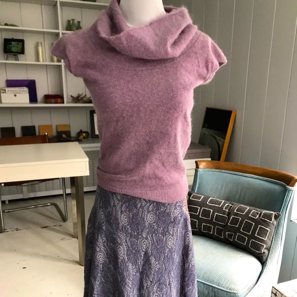 Lavender angora & lambswool Free People sweater